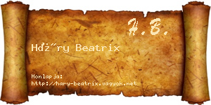Háry Beatrix névjegykártya