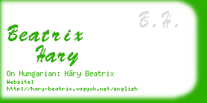 beatrix hary business card